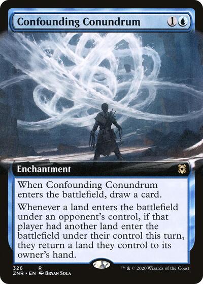 Confounding Conundrum Extended Art (ZNR) #326 Rare (Lightly Played) Zendikar Rising Magic: The Gathering: 2020