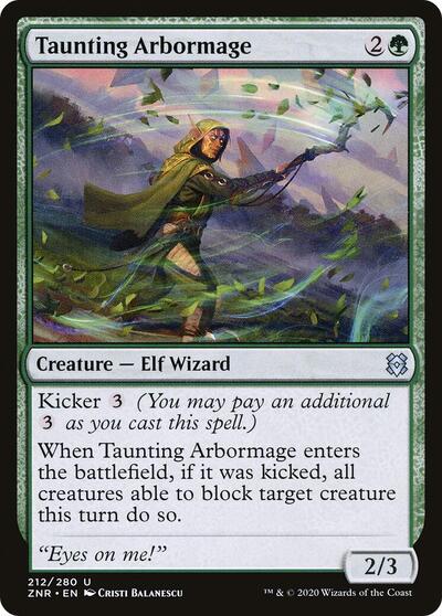 Taunting Arbormage (ZNR) #212 Uncommon (Lightly Played) Zendikar Rising Magic: The Gathering: 2020