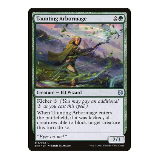 Taunting Arbormage (ZNR) #212 Uncommon Zendikar Rising Magic: The Gathering: 2020