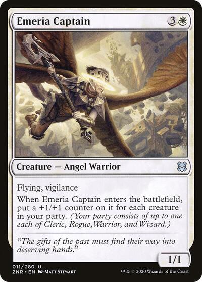 Emeria Captain (ZNR) #11 Uncommon (Lightly Played) Zendikar Rising Magic: The Gathering: 2020