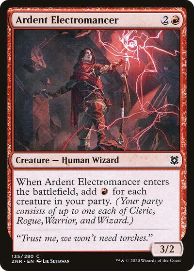 Ardent Electromancer (ZNR) #135 Common Zendikar Rising Magic: The Gathering: 2020