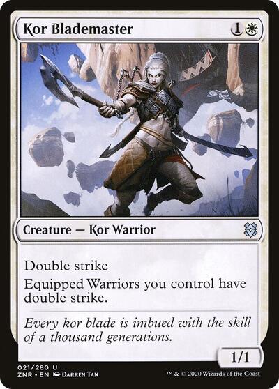 Kor Blademaster (ZNR) #21 Uncommon (Lightly Played) Zendikar Rising Magic: The Gathering: 2020