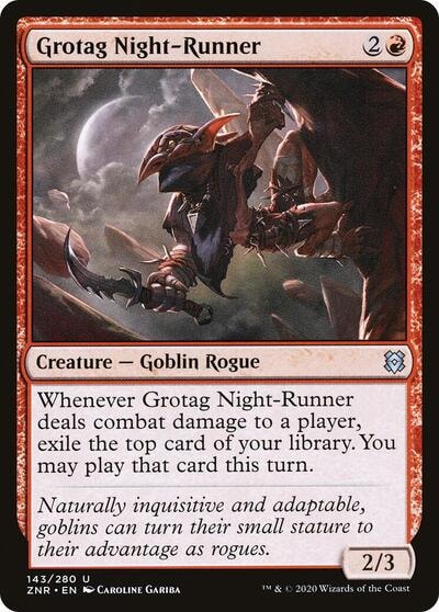 Grotag Night Runner (ZNR) #143 Uncommon (Lightly Played) Zendikar Rising Magic: The Gathering: 2020
