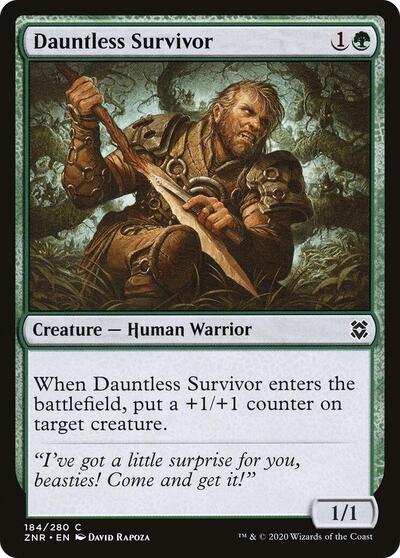 Dauntless Survivor (ZNR) #184 Common Zendikar Rising Magic: The Gathering: 2020