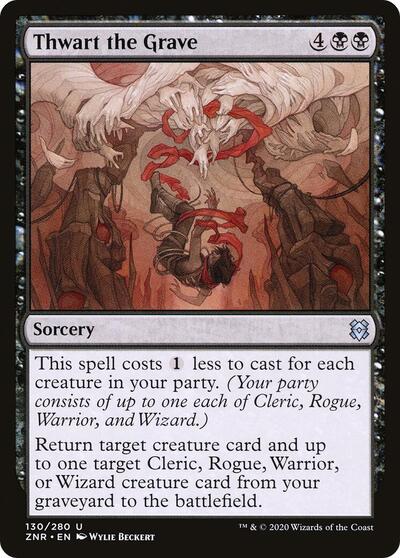 Thwart the Grave (ZNR) #130 Uncommon (Lightly Played) Zendikar Rising Magic: The Gathering: 2020