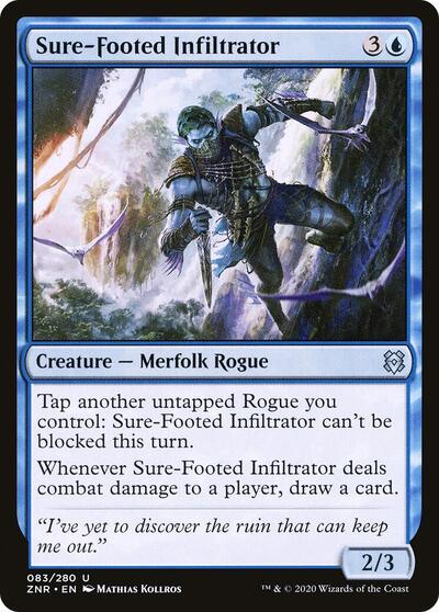 Sure Footed Infiltrator (ZNR) #83 Uncommon (Foil Lightly Played) Zendikar Rising Magic: The Gathering: 2020
