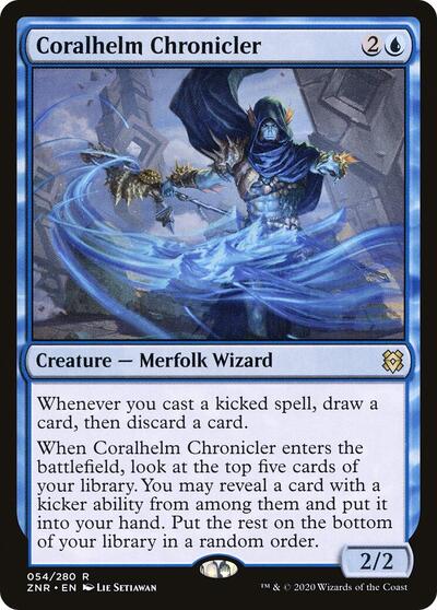 Coralhelm Chronicler (ZNR) #54 Rare (Near Mint) Zendikar Rising Magic: The Gathering: 2020