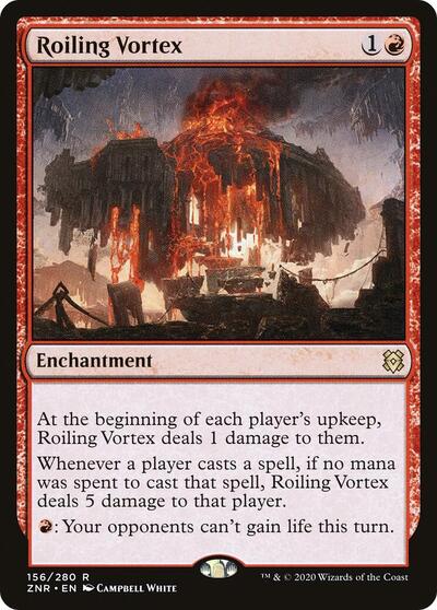 Roiling Vortex (ZNR) #156 Rare (Lightly Played) Zendikar Rising Magic: The Gathering: 2020