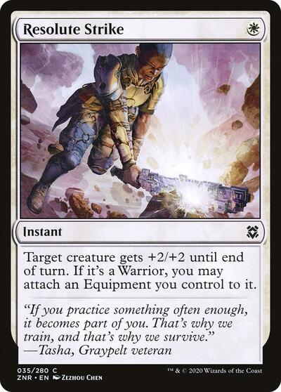 Resolute Strike (ZNR) #35 Common (Foil Lightly Played) Zendikar Rising Magic: The Gathering: 2020