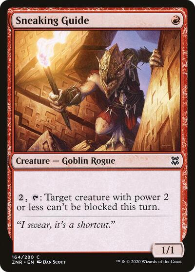 Sneaking Guide (ZNR) #164 Common (Foil Lightly Played) Zendikar Rising Magic: The Gathering: 2020