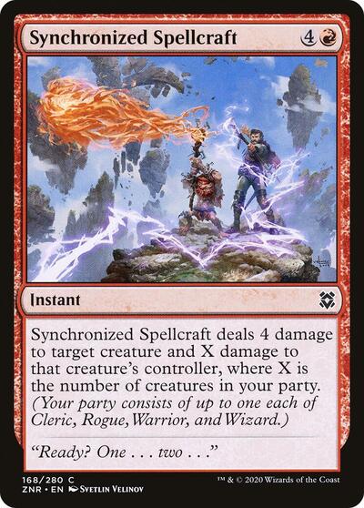 Synchronized Spellcraft (ZNR) #168 Common Zendikar Rising Magic: The Gathering: 2020