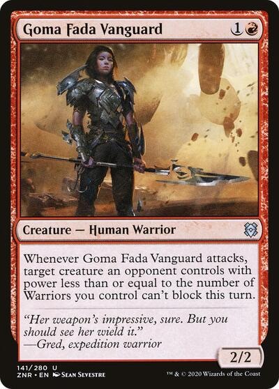 Goma Fada Vanguard (ZNR) #141 Uncommon (Lightly Played) Zendikar Rising Magic: The Gathering: 2020
