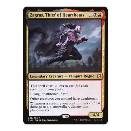 Zagras, Thief of Heartbeats (ZNR) #241 Rare (Near Mint) Zendikar Rising Magic: The Gathering: 2020