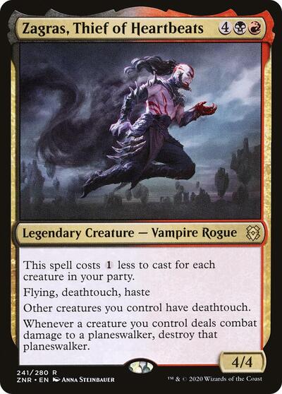 Zagras Thief of Heartbeats (ZNR) #241 Rare (Near Mint) Zendikar Rising Magic: The Gathering: 2020