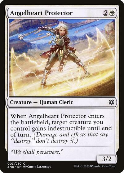 Angelheart Protector (ZNR) #3 Common Zendikar Rising Magic: The Gathering: 2020