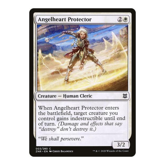 Angelheart Protector (ZNR) #3 Common Zendikar Rising Magic: The Gathering: 2020