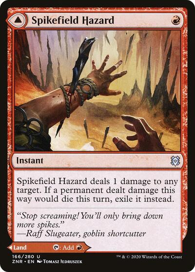Spikefield Hazard (ZNR) #166 Uncommon (Lightly Played) Zendikar Rising Magic: 2020