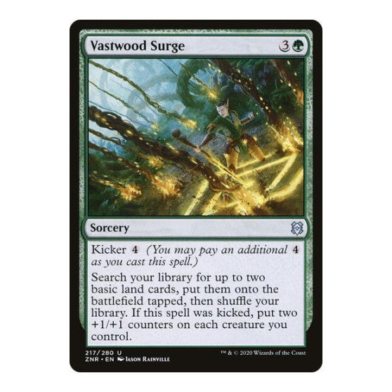 Vastwood Surge (ZNR) #217 Uncommon Zendikar Rising Magic: The Gathering: 2020