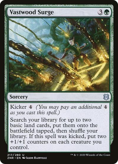 Vastwood Surge (ZNR) #217 Uncommon (Lightly Played) Zendikar Rising Magic: The Gathering: 2020