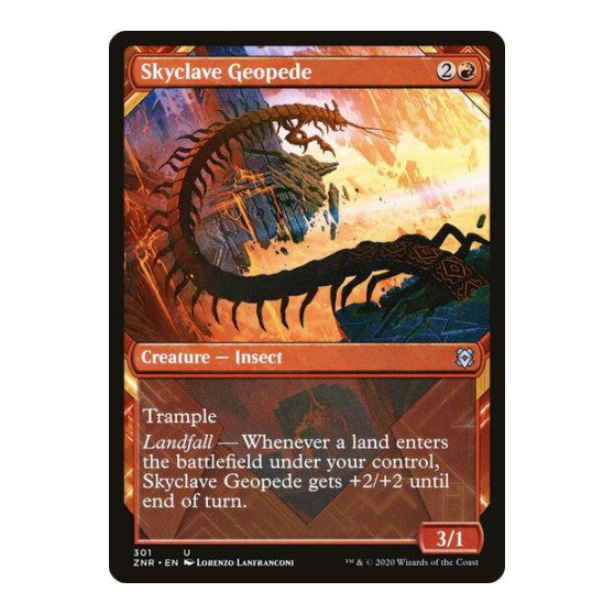 Skyclave Geopede Showcase (ZNR) #301 Uncommon (Lightly Played) Zendikar Rising Magic: The Gathering: 2020