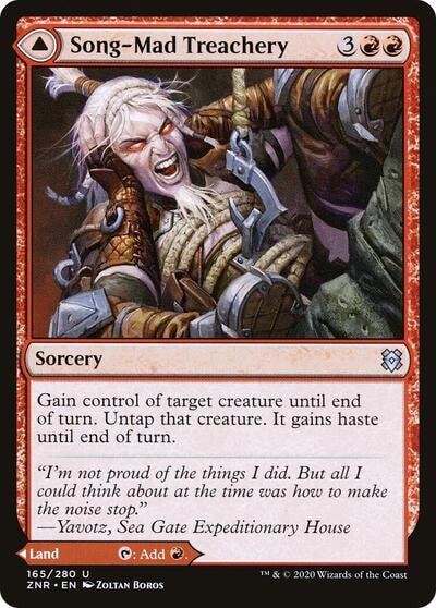 Song Mad Treachery (ZNR) #165 Uncommon (Lightly Played) Zendikar Rising Magic: The Gathering: 2020