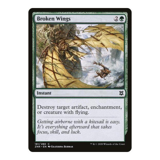 Broken Wings (ZNR) #181 Common Zendikar Rising Magic: The Gathering: 2020