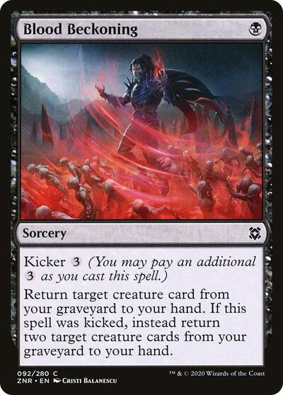 Blood Beckoning (ZNR) #92 Common Zendikar Rising Magic: The Gathering: 2020