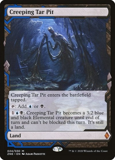 Creeping Tar Pit (ZNE) #24 Mythic Rare (Lightly Played) Zendikar Rising Expeditions Magic: The Gathering: 2020