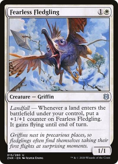 Fearless Fledgling (ZNR) #15 Uncommon (Lightly Played) Zendikar Rising Magic: The Gathering: 2020