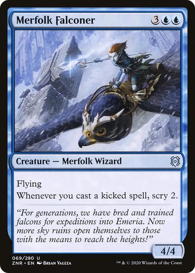Merfolk Falconer (ZNR) #69 Uncommon (Lightly Played) Zendikar Rising Magic: 2020