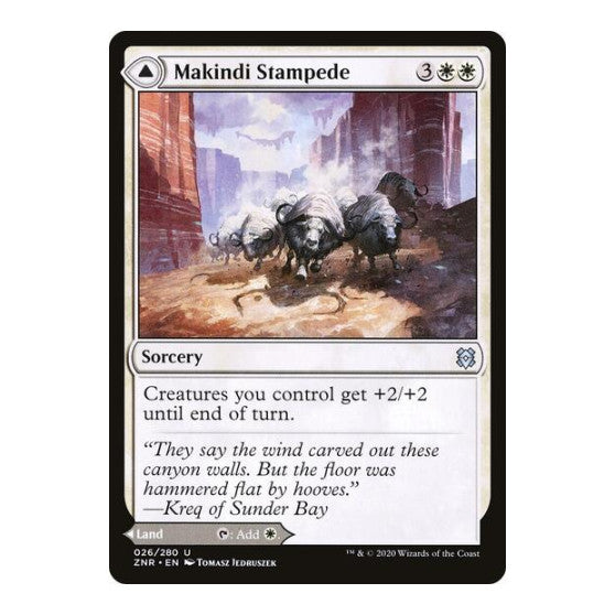 Makindi Stampede (ZNR) #26 Uncommon Zendikar Rising Magic: The Gathering: 2020