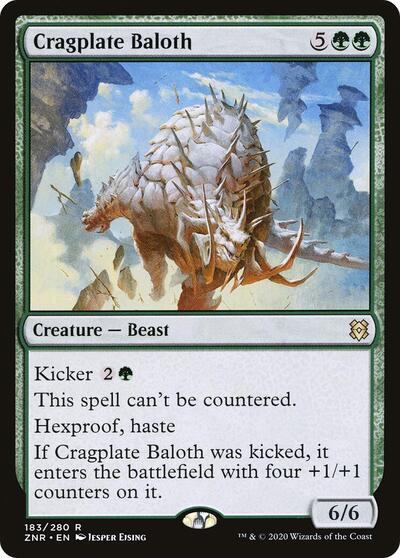Cragplate Baloth (ZNR) #183 Rare (Near Mint) Zendikar Rising Magic: The Gathering: 2020