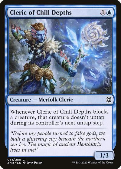 Cleric of Chill Depths (ZNR) #51 Common (Lightly Played) Zendikar Rising Magic: The Gathering: 2020