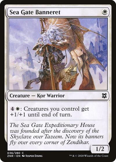 Sea Gate Banneret (ZNR) #36 Common (Foil Lightly Played) Zendikar Rising Magic: The Gathering: 2020