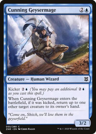 Cunning Geysermage (ZNR) #55 Common Zendikar Rising Magic: The Gathering: 2020