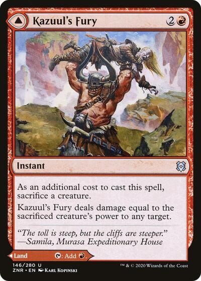 Kazuuls Fury (ZNR) #146 Uncommon (Lightly Played) Zendikar Rising Magic: The Gathering: 2020