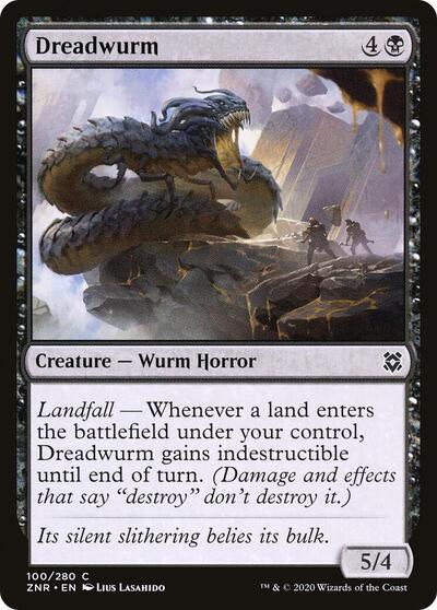 Dreadwurm (ZNR) #100 Common (Lightly Played) Zendikar Rising Magic: The Gathering: 2020