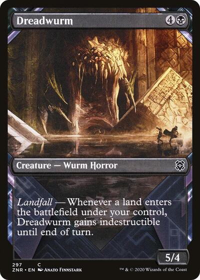 2020 Magic: Zendikar Rising (ZNR) - Dreadwurm Showcase (#297, Common)