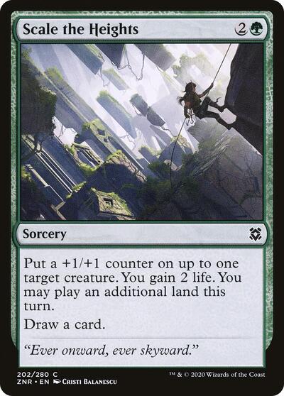 Scale the Heights (ZNR) #202 Common (Lightly Played) Zendikar Rising Magic: The Gathering: 2020