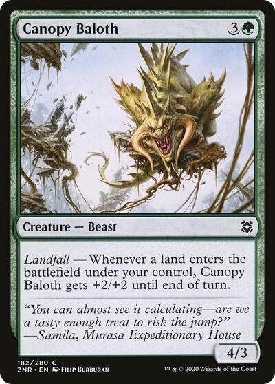 Canopy Baloth (ZNR) #182 Common (Lightly Played) Zendikar Rising Magic: The Gathering: 2020
