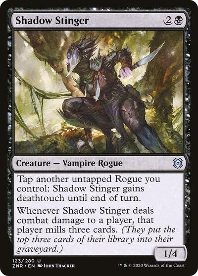 Shadow Stinger (ZNR) #123 Uncommon (Lightly Played) Zendikar Rising Magic: The Gathering: 2020