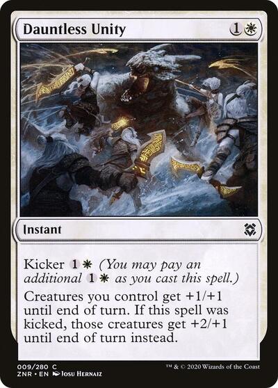 Dauntless Unity (ZNR) #9 Common (Lightly Played) Zendikar Rising Magic: The Gathering: 2020
