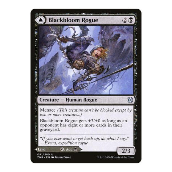 Blackbloom Rogue (ZNR) #91 Uncommon (Lightly Played) Zendikar Rising Magic: The Gathering: 2020