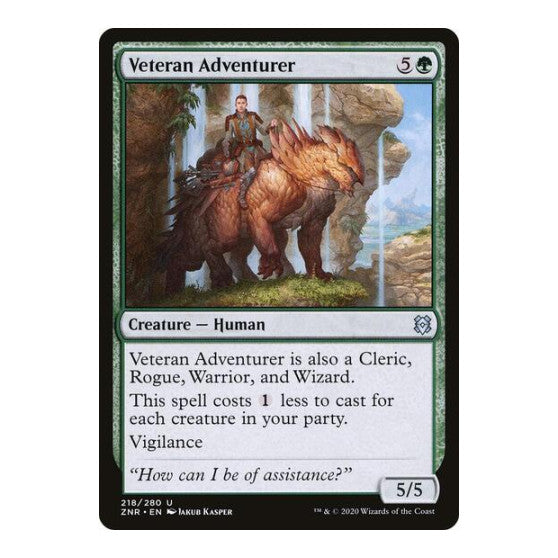 Veteran Adventurer (ZNR) #218 Uncommon (Lightly Played) Zendikar Rising Magic: The Gathering: 2020