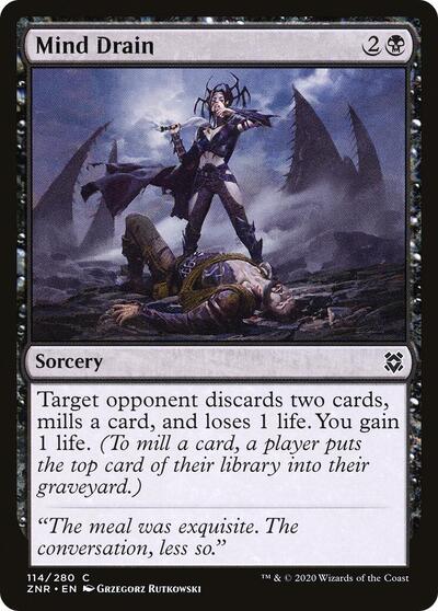 Mind Drain (ZNR) #114 Common (Lightly Played) Zendikar Rising Magic: The Gathering: 2020