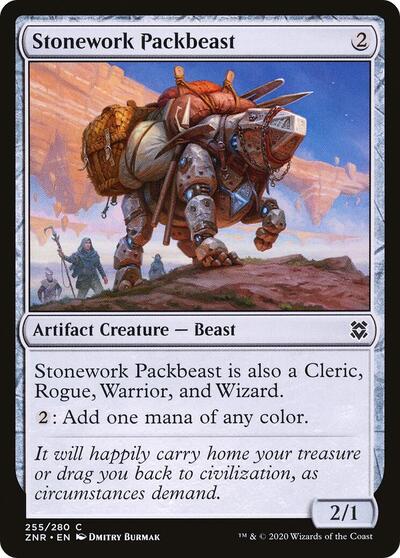 Stonework Packbeast (ZNR) #255 Common Zendikar Rising Magic: The Gathering: 2020