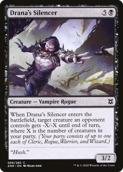 Dranas Silencer (ZNR) #99 Common (Foil Lightly Played) Zendikar Rising Magic: The Gathering: 2020