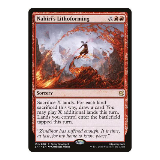 Nahiri's Lithoforming (ZNR) #151 Rare (Lightly Played) Zendikar Rising Magic: The Gathering: 2020