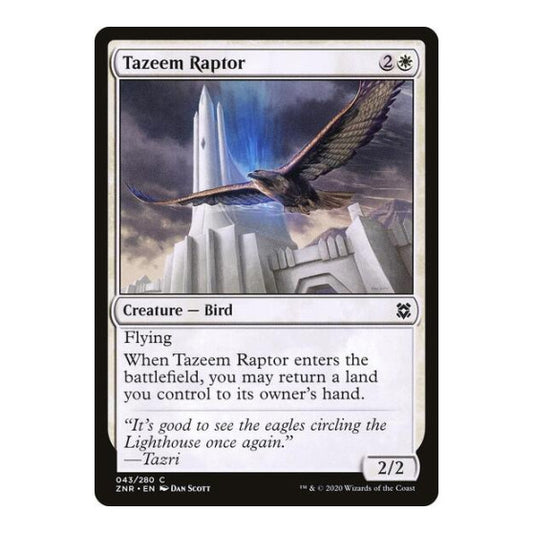 Tazeem Raptor (ZNR) #43 Common (Lightly Played) Zendikar Rising Magic: The Gathering: 2020