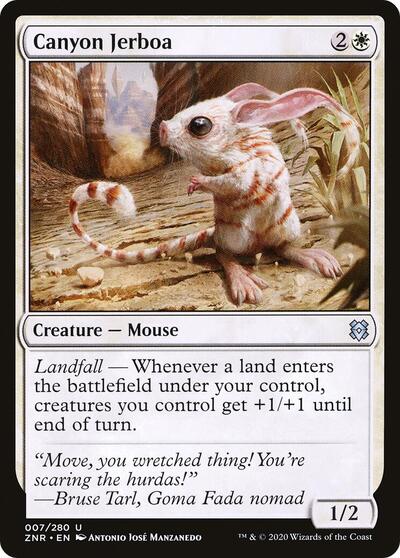 Canyon Jerboa (ZNR) #7 Uncommon (Foil Lightly Played) Zendikar Rising Magic: The Gathering: 2020